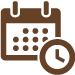 Icon of a calendar and a clock