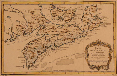 L'Accadie map from 1757