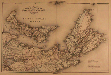 New Railway and Postal Map of the Dominion of Canada from 1880