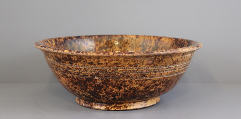 PEI Pottery Company sponge-glazed bowl.